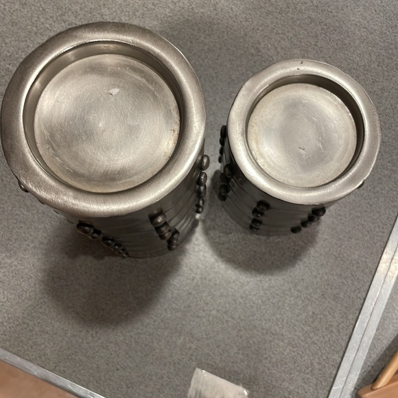 Pottery Barn Accents Pottery Barn Silver Candle Holders Measuring 7 And 5 Inches Nice Poshmark